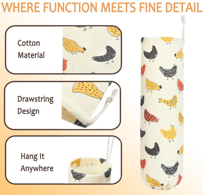 Soporte bolsas plástico para cocina montaje pared