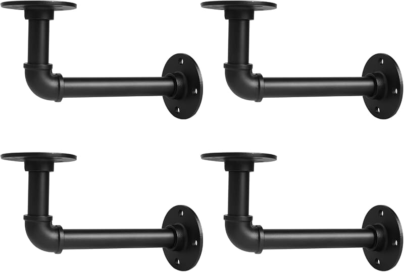 Soportes L de hierro para estantería 7-14pulg pack 4