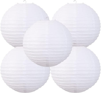 5 Linternas papel estilo chino decoración fiestas 12pulg