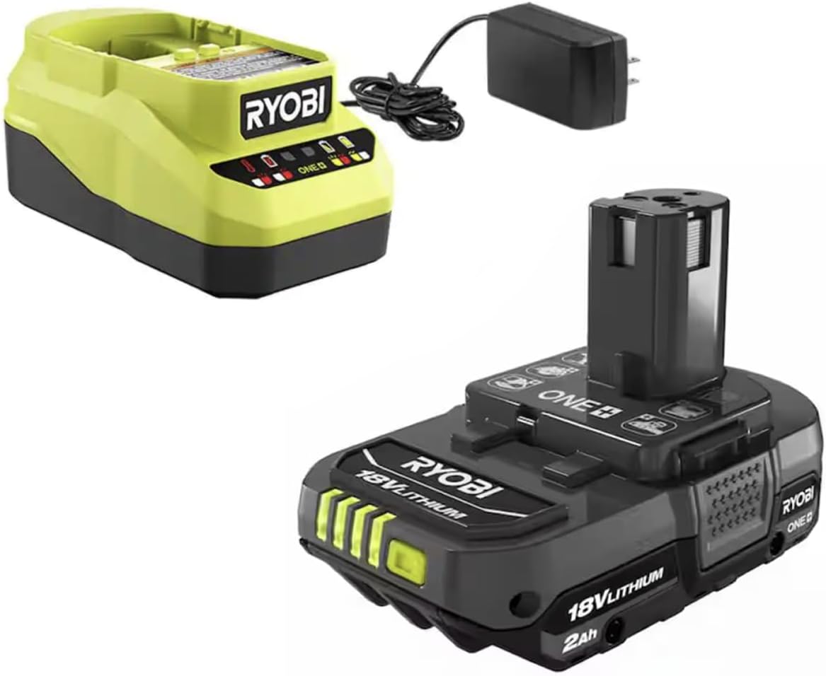 Pack accesorios inflador inalámbrico Ryobi 18V con cargador
