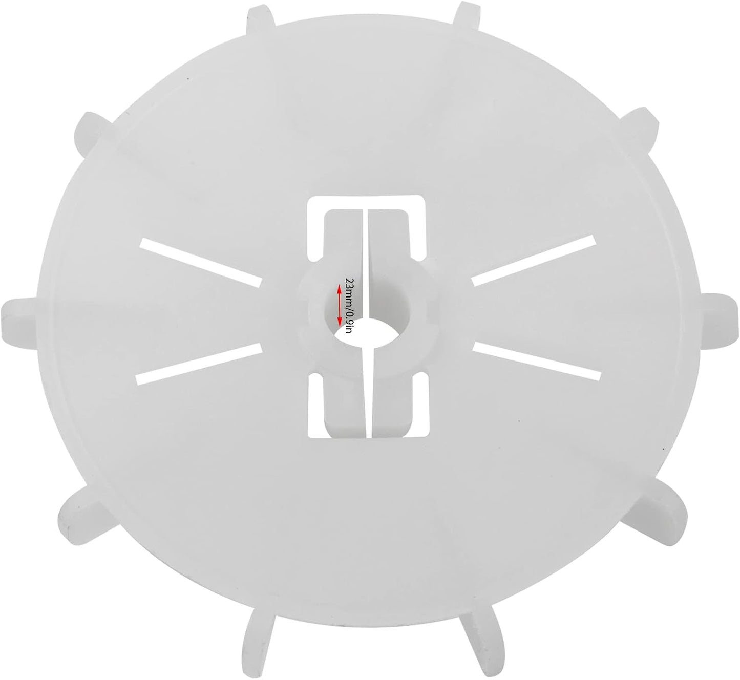 Hoja ventilador motor 5pulg plástico blanco 10 paletas