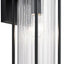 Lámpara pared exterior 16pulg cristal acanalado negro