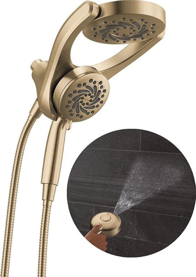 Cabezal ducha doble 2en1 5 ajustes spray bronce