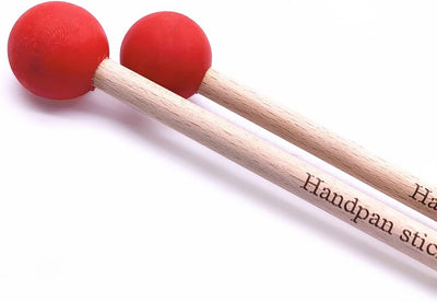 1 Par Mazos Tambor Lengua Soporte Palillos Goma Percusión Rojo