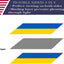 Bandera Ucrania doble cara 3x5 poliéster cinta blanca