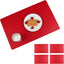 Juego de 4 manteles individuales rectangulares de plástico rojo para interiores y exteriores