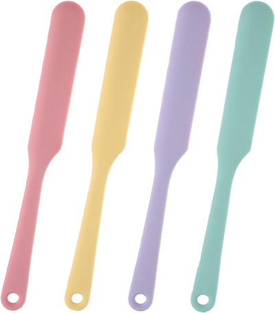 4 Espátulas Silicón Antiadherentes para Hornear y Cocinar Crema