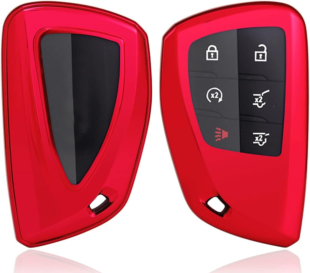 Funda TPU llavero GMC Yukon Chevy Suburban Tahoe 6B 21-22 rojo