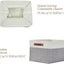 Contenedores lino 15.8x12.5x10" gris y blanco 3 Uds