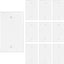 Placa pared dispositivos 10uds cubiertas eléctricas 4.5x2.76pulg blanco