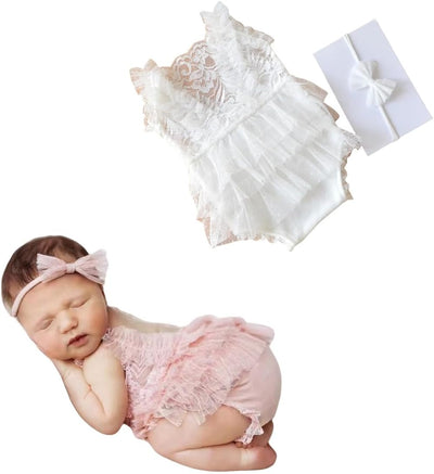Traje foto recién nacida niña disfraz princesa encaje