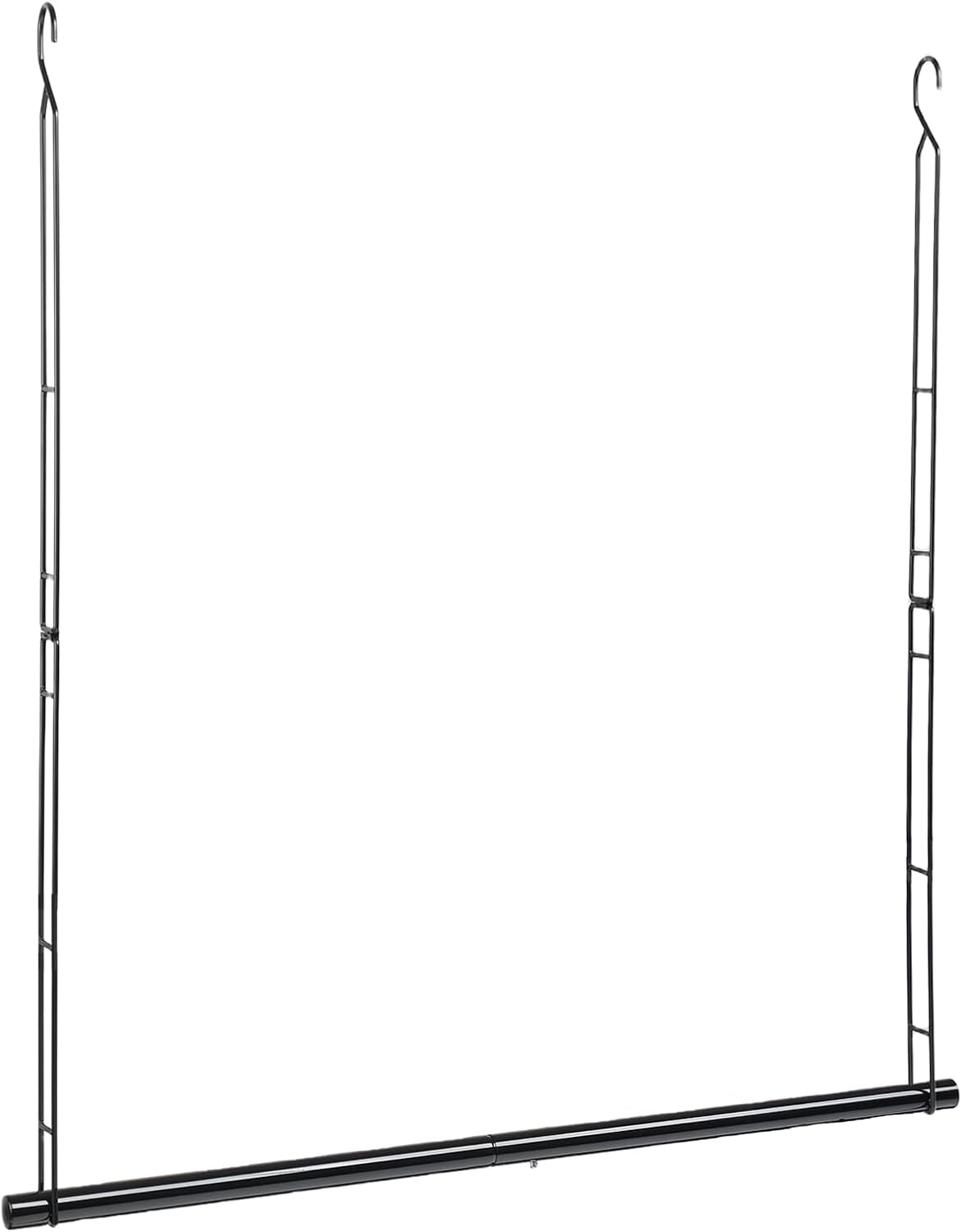 Barra colgante armario ajustable 31.89" negro resistente