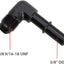 Adaptador aluminio negro 6AN macho push on 90 grados