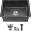 Fregadero cocina empotrado 20" negro acero inox T304