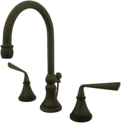 Grifo lavabo salvia plateada latón bronce aceitado