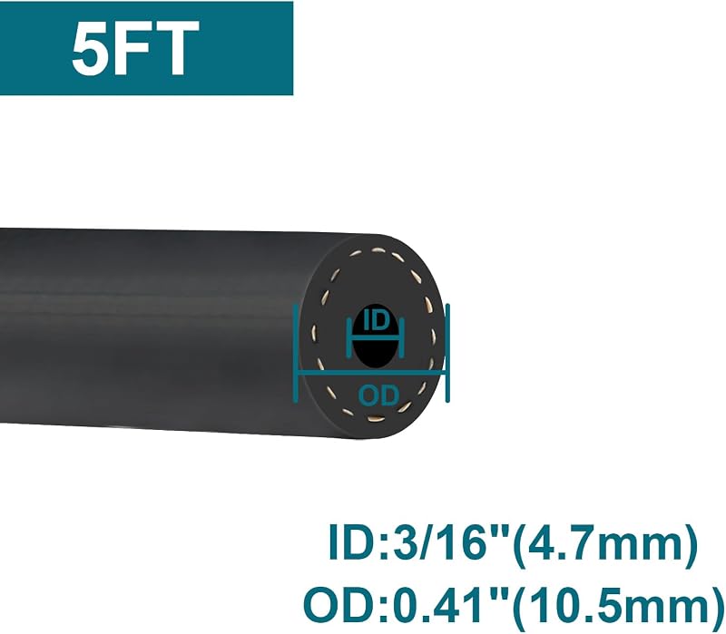 Manguera combustible NBR 3/16 de nailon trenzado 5ft