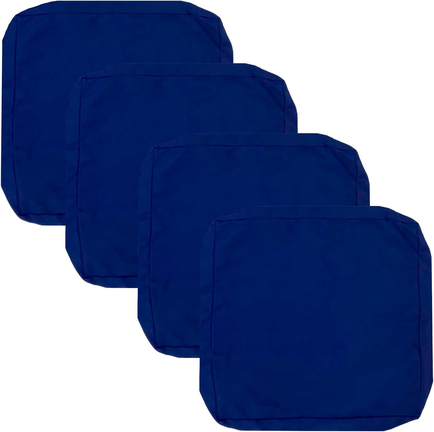 Fundas cojín impermeables exteriores 24x24" set 4 color azul
