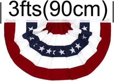 Bandera abanico plisada EE.UU. 1.5x3ft 6 Pzas