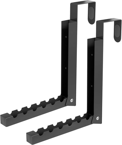 Perchero plegable para puerta interiores 2 pzas negro