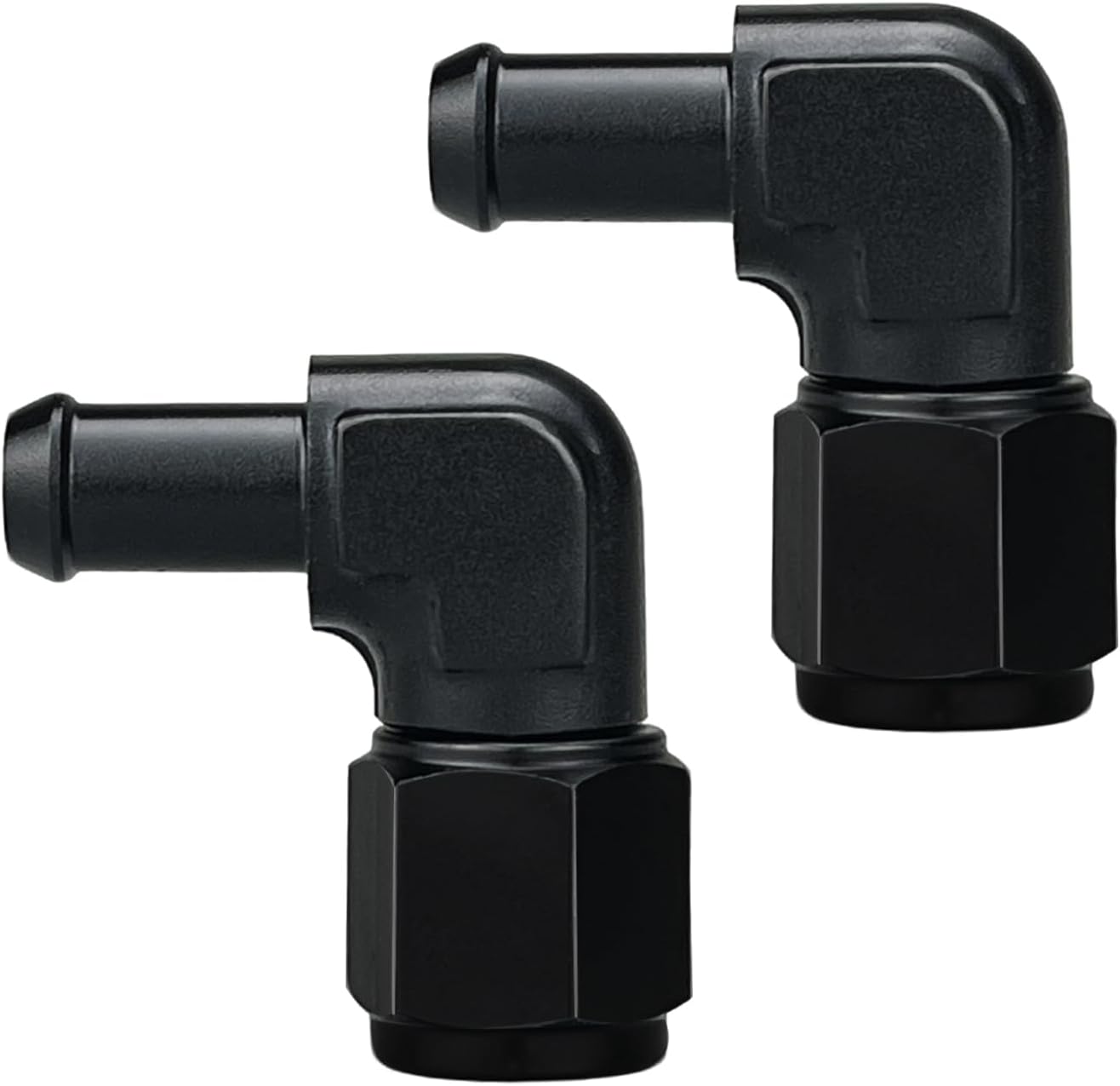 Adaptador manguera 6AN hembra a 3/8 púa aluminio negro