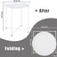 Mesa auxiliar redonda plegable metal blanca cian