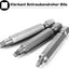 Set 6 brocas cuadradas 1/4pulg SQ1 SQ2 SQ3 acero