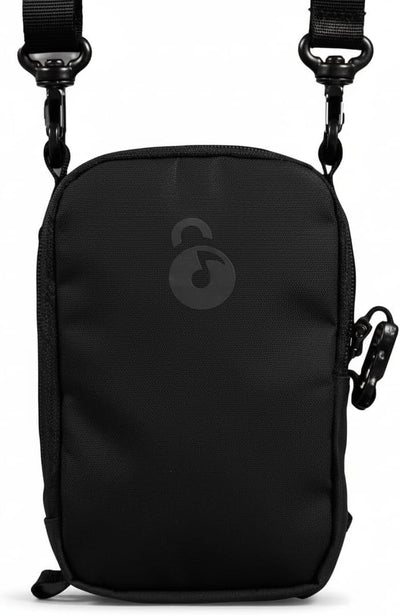 Bolso antirrobo para teléfono con cartera integrada negro
