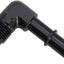 Adaptador aluminio negro 6AN macho push on 90 grados
