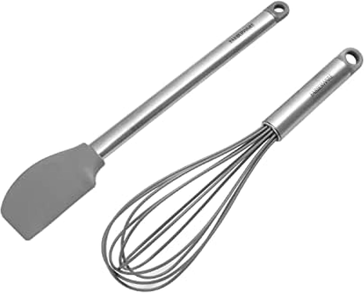 Set 2 Pzas para Hornear Acero Inox Espátula Silicona Gris
