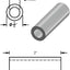 Espaciador aluminio 5/8x0.4 pulg redondo liso sin roscar
