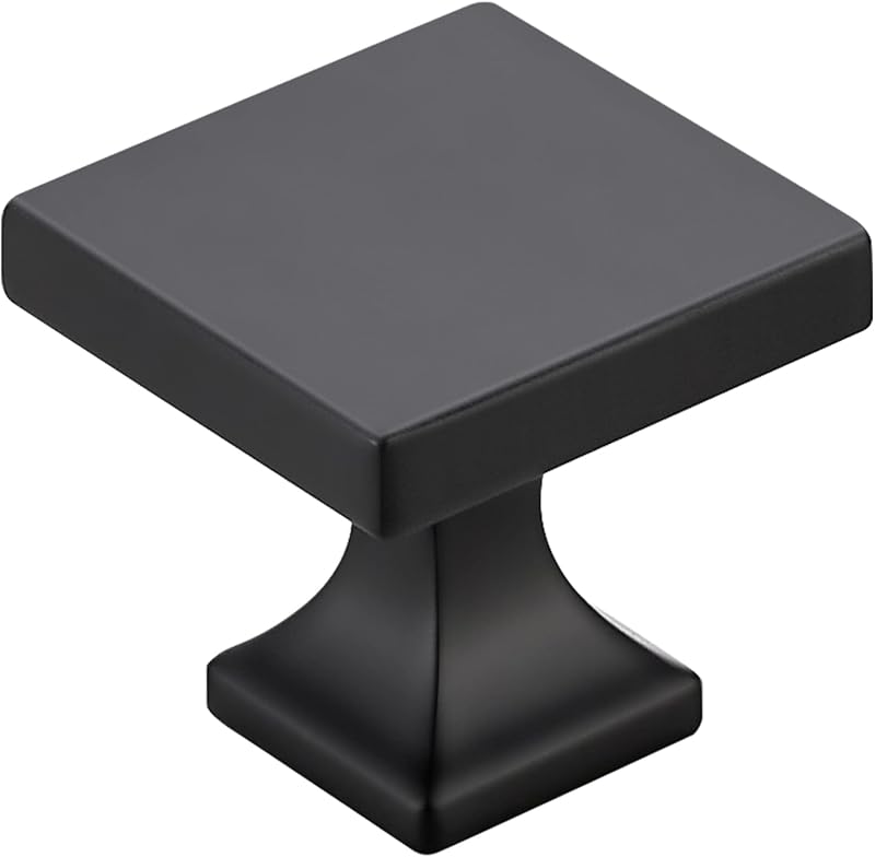20 Tiradores Cuadrados Mate Negro para Gabinete y Cajones