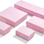 100 Cajas Joyería Rellenas Algodón Rosa Surtido