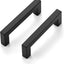 32 Tiradores Cuadrados 3.75" Acero Inox Negro Mate