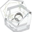 Caja cristal hexagonal para anillos boda 2.9x2.6x1.3"