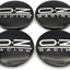 Tapa rueda M595 62mm cubierta negro plateado set 4