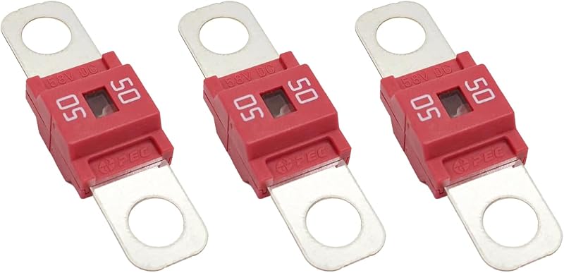 Pack 3 fusibles AMI/Midi 50A alta corriente para autos y camiones