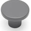 30 Pomos gris redondos para cajones cocina y ropero 1.20"