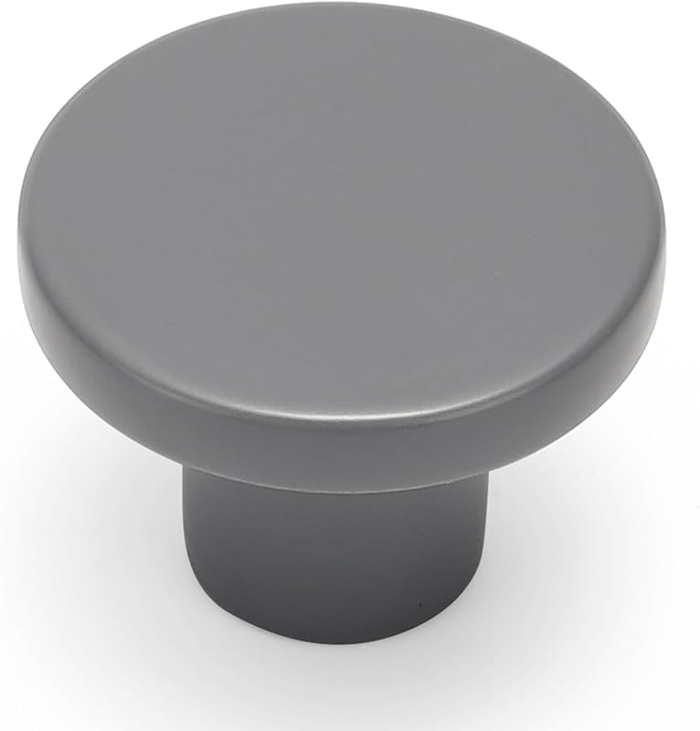 30 Pomos gris redondos para cajones cocina y ropero 1.20"