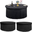 2 Manteles Elastano Negro Mesa 60pulg Falda Ajustable