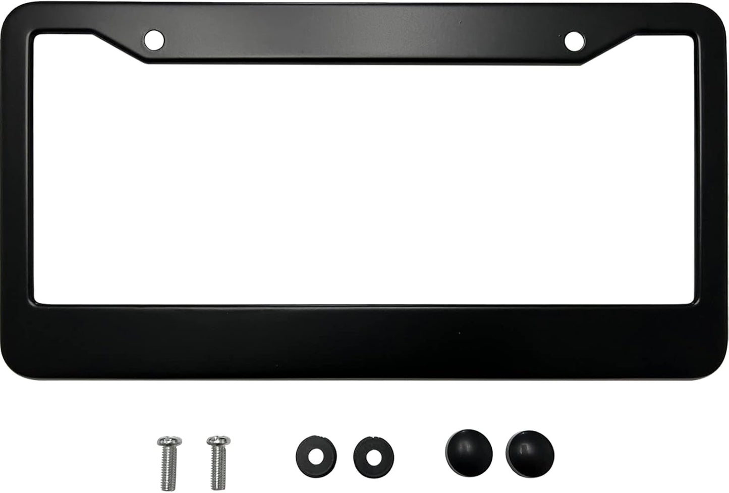 Marco matrícula enfermera acero inox negro