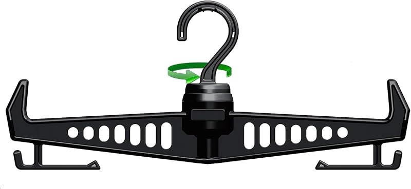 Percha chaleco táctico con gancho 360° plástico negro