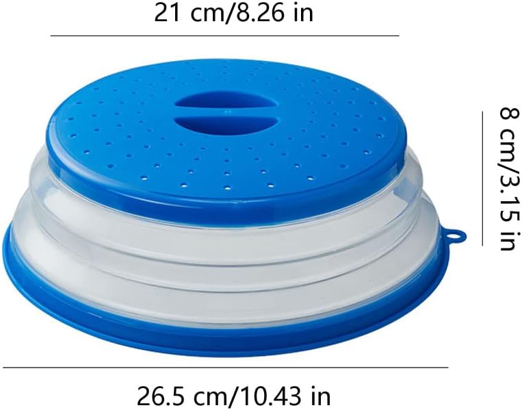 Cubierta microondas plegable 10.5pulg silicona BPA lavavajillas