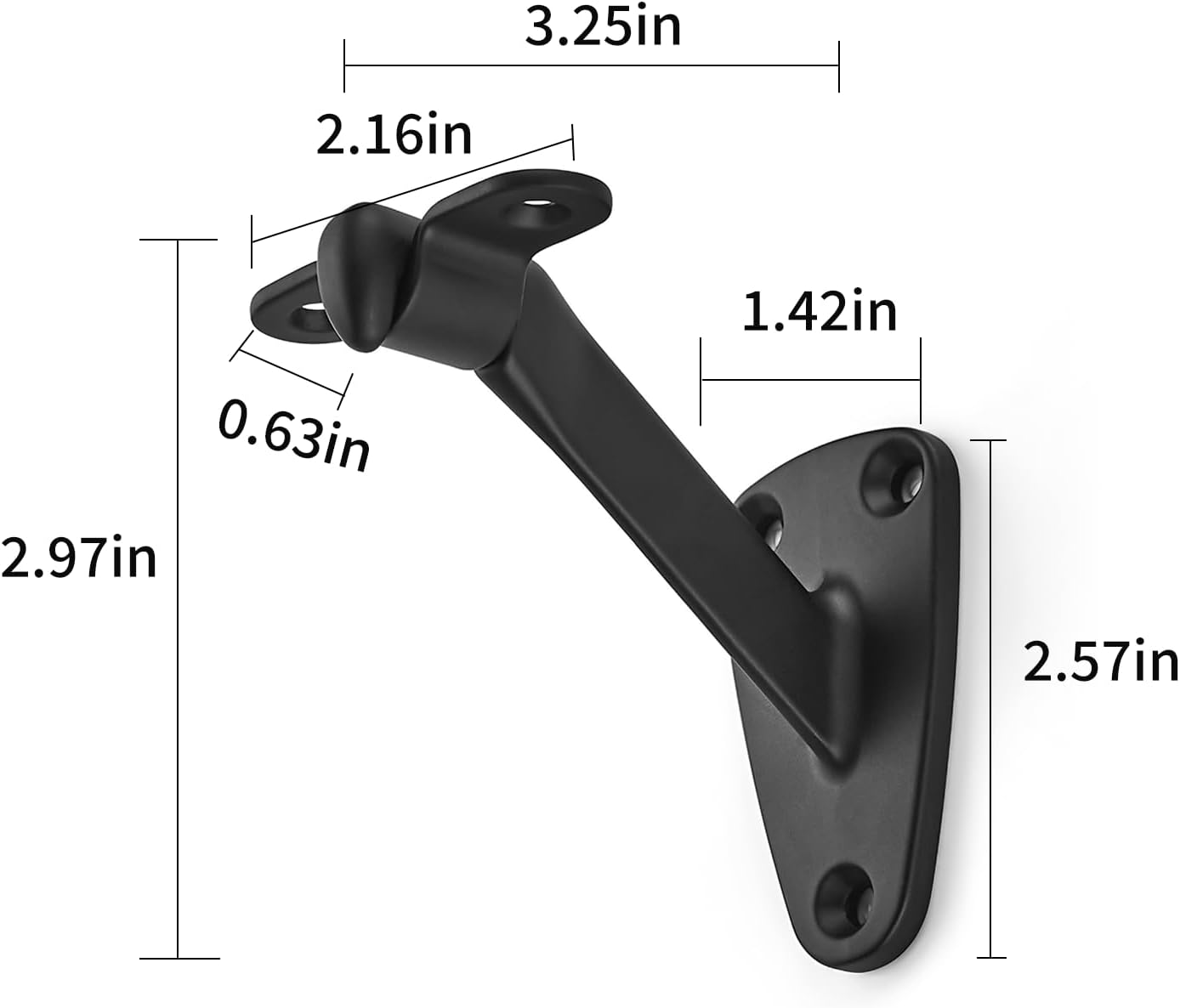 6 Pzas Soportes Pasamanos 3pulg Interiores Exteriores