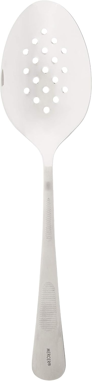 Cuchara chapada plata mango 9pulg con bol perforado