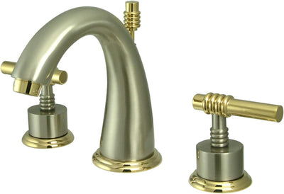 Grifo lavabo mango palanca metal níquel cepillado
