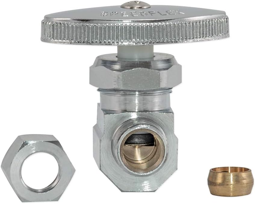 Válvula parada recta PEX 1/2x3/8 compresión cromado