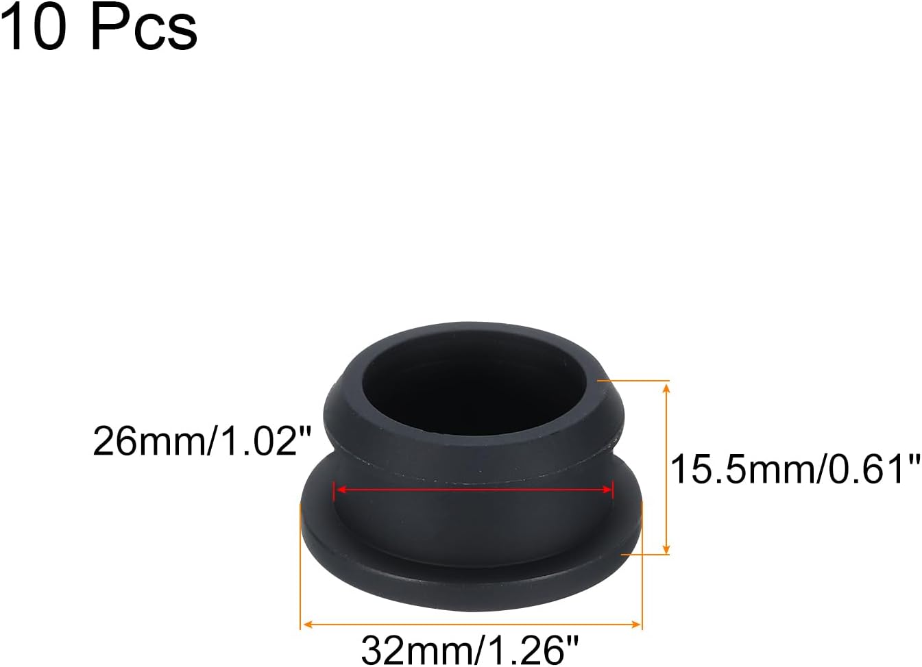 Tapones silicona clic para mamparos cocina 26mm