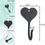 Ganchos hierro forjado forma corazón pared negro mate