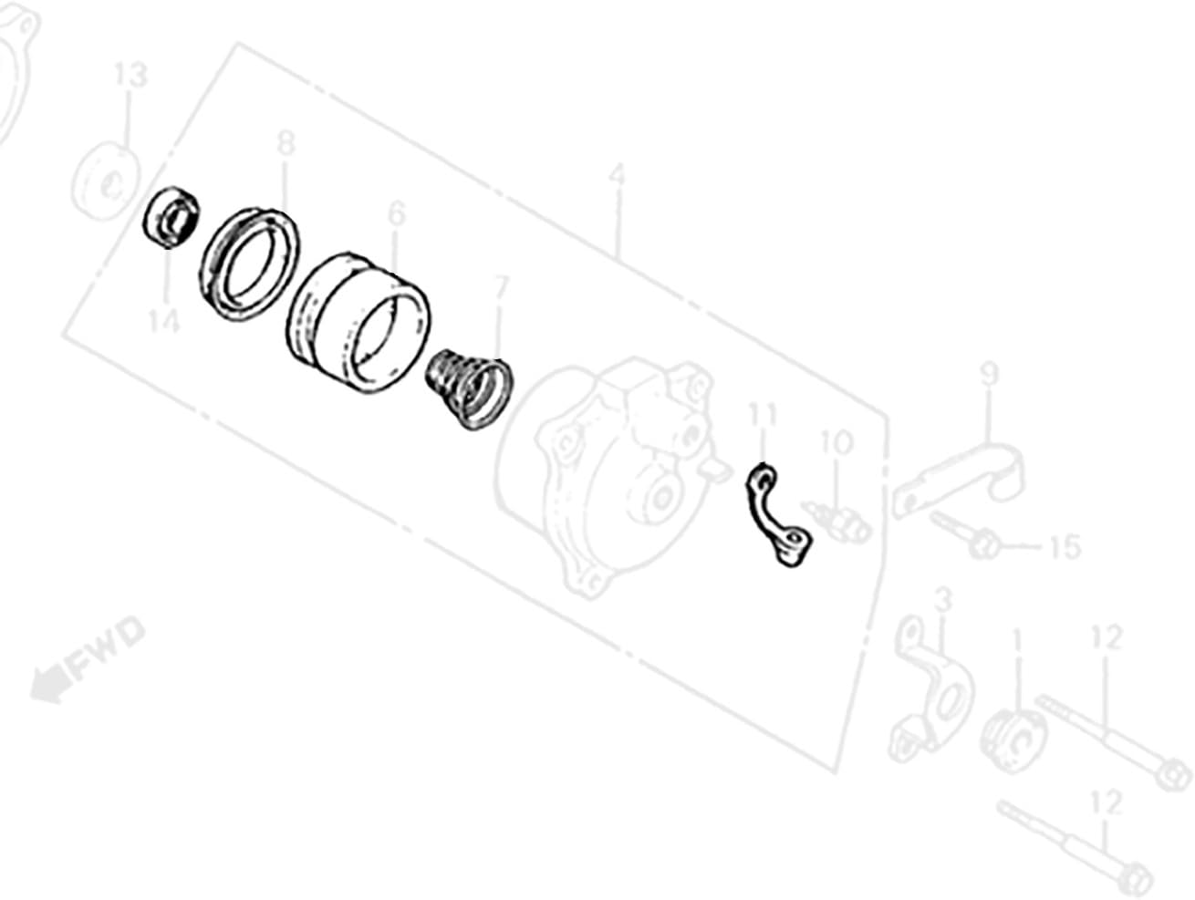 Kit pzas pistón cilindro esclavo embrague comp Honda
