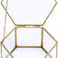 Caja organizadora cristal dorado para joyas